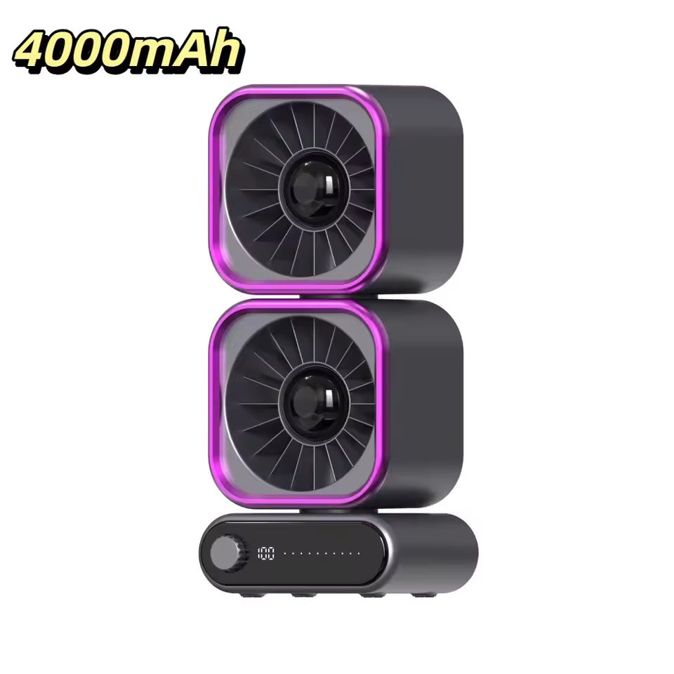 TGF-MCD450 Table Top Fan (Double Head) - Rechargable and Modern Design