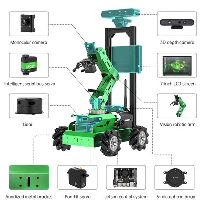 Hiwonder - JetAuto Pro - Robot car with Robotic Arm (Advance Edition)