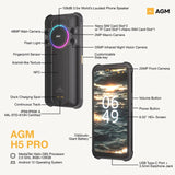 AGM H5 Pro - Rugged 4G Smart Phone with Night vision, Loud Speaker, and Android 12