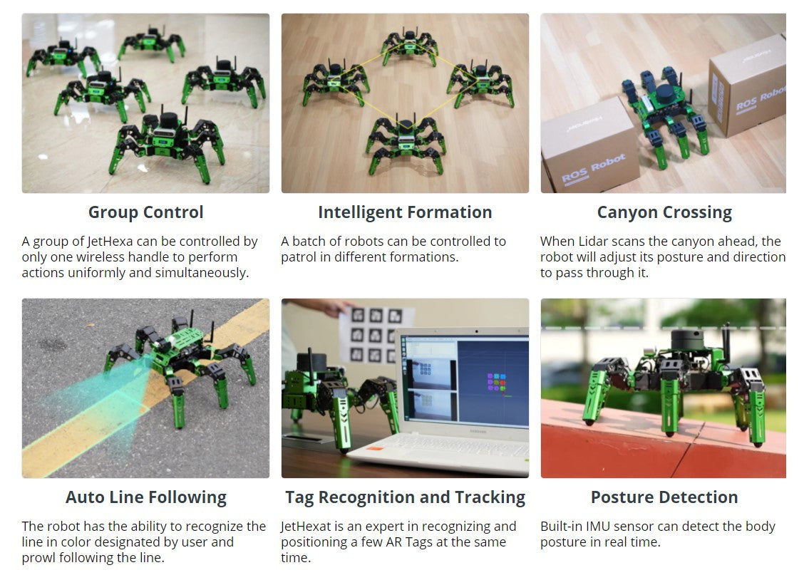 Hiwonder JetHexa -ROS Hexapod robotic Kit  - with advance Lidar Depth Camera - (Advance kit option)