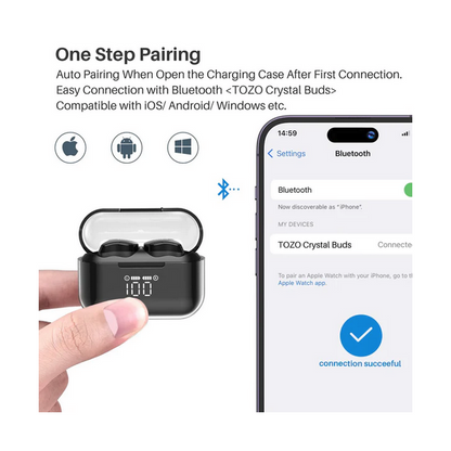TOZO - Crystal Buds - Bluetooth 5.3 Earbuds