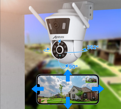 P7 - Dual Lens - 4MP WiFi Surveillance Camera with Night vision and Motion Detection