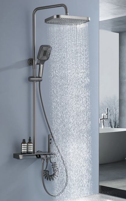 Functional Thermonstatic Shower System - with Temperature display and Five Water Modes - SST2206