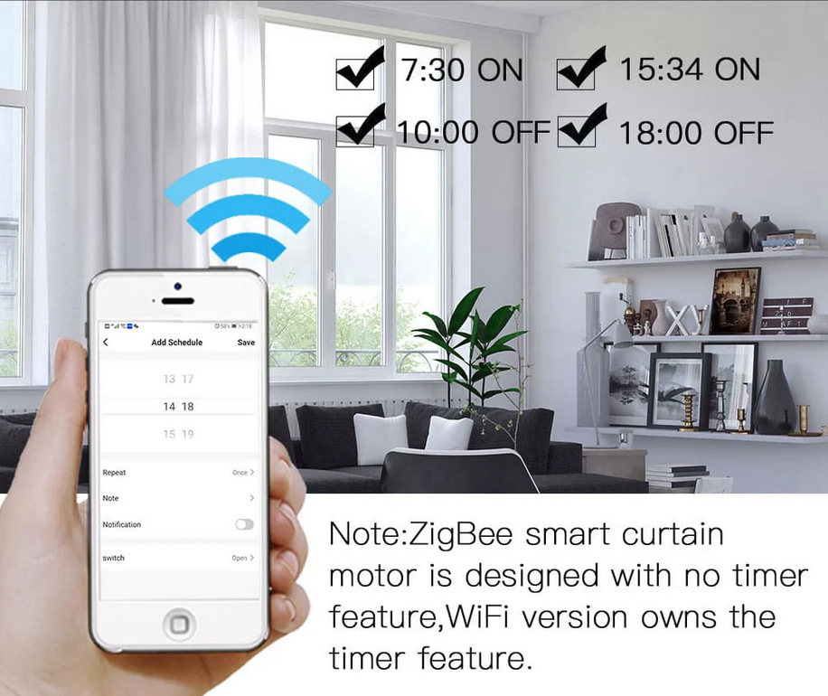 WiFi - Smart Curtain Motorized System - With remote contol and Tuya smart App control