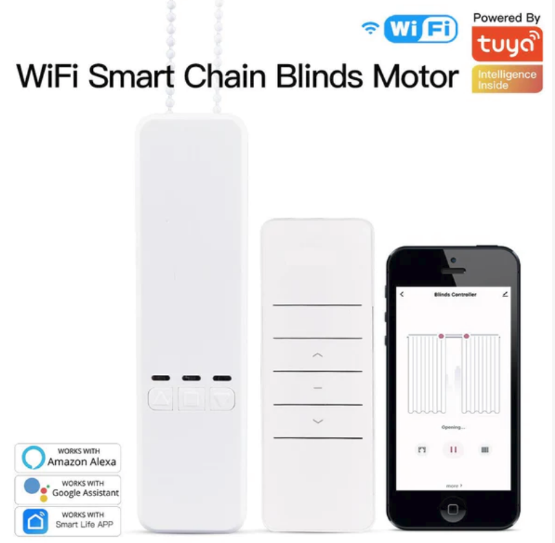 Smart WIFI Blind Mortorize Device - with Remote Control, App Control and Voice Control