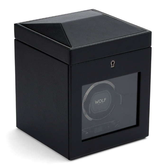 Wolf - British Racing style - Watch Winder with Convenience Storage