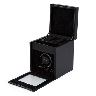 Wolf - British Racing style - Watch Winder with Convenience Storage