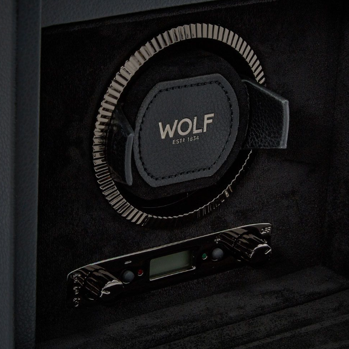 Wolf - British Racing style - Watch Winder with Convenience Storage