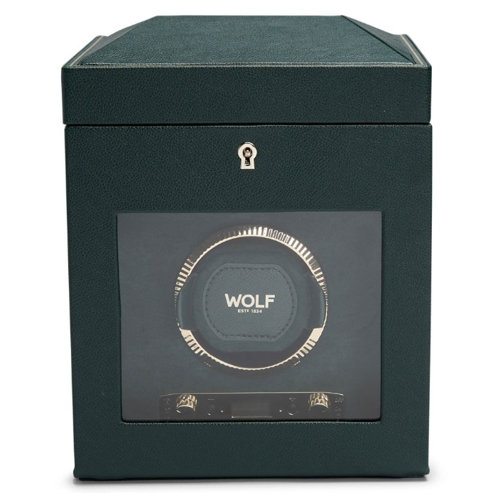 Wolf - British Racing style - Watch Winder with Convenience Storage