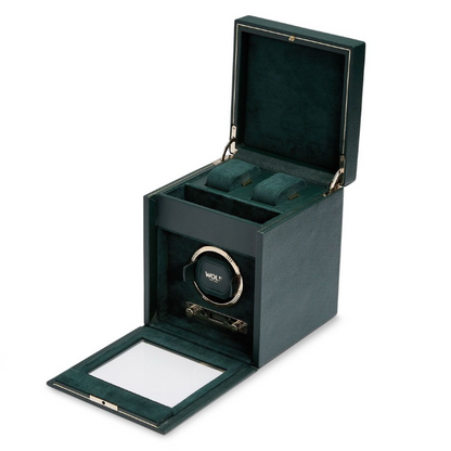 Wolf - British Racing style - Watch Winder with Convenience Storage