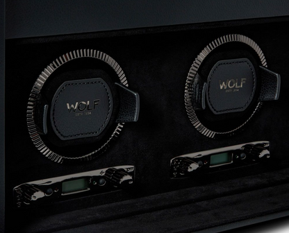 Wolf - British Racing Style - Triple Watch Winder with Convenience Storage