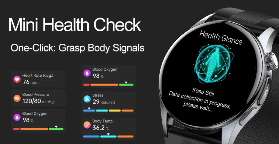 Bearscome Max 6  Smartwatch with Air-pump blood mearsuring band