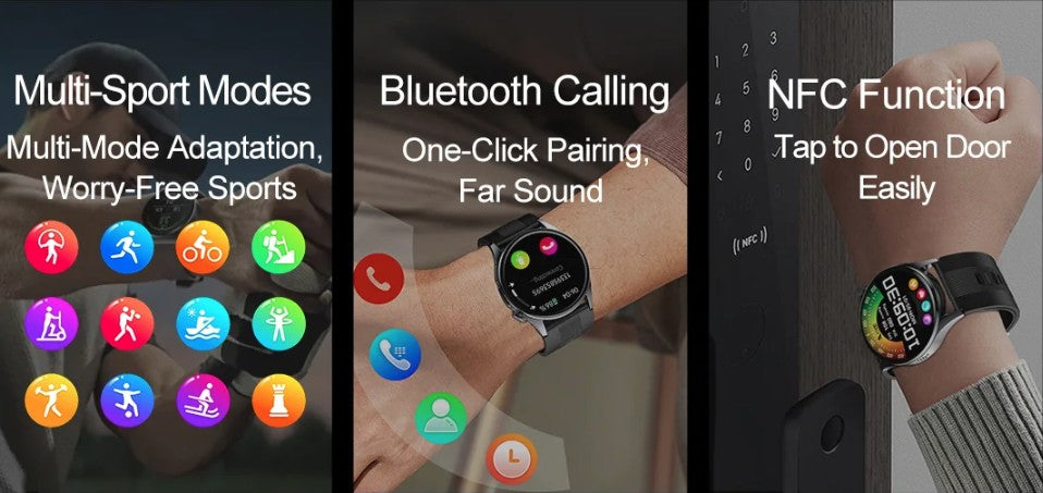 Bearscome Max 6  Smartwatch with Air-pump blood mearsuring band