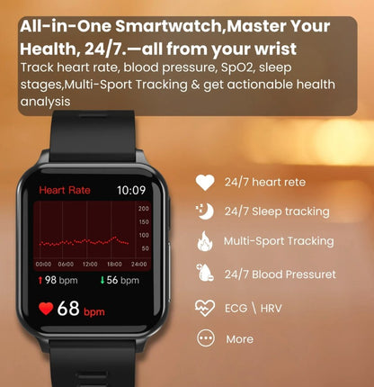 Bearscome CDFA RIG Swartwatch  with ECG Blood oxygen, sleep monitoring