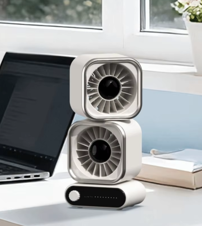 TGF-MCD450 Table Top Fan (Double Head) - Rechargable and Modern Design