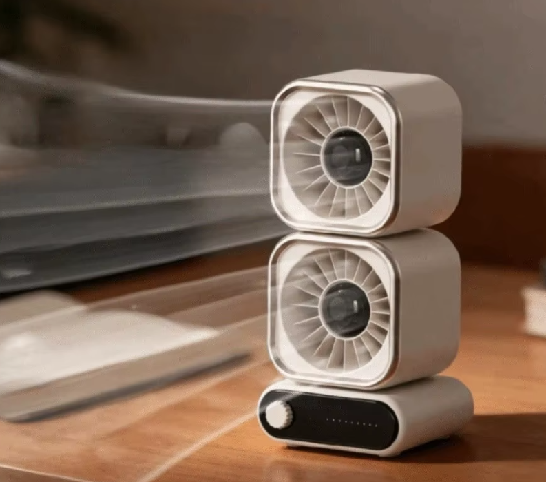 TGF-MCD450 Table Top Fan (Double Head) - Rechargable and Modern Design