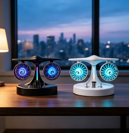 TGF- J2M5 Jet engine design table fan with LED light and mist effect.