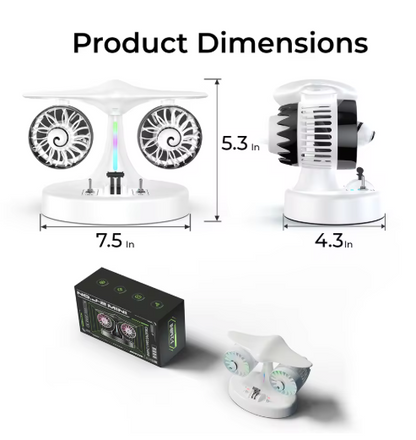 TGF- J2M5 Jet engine design table fan with LED light and mist effect.
