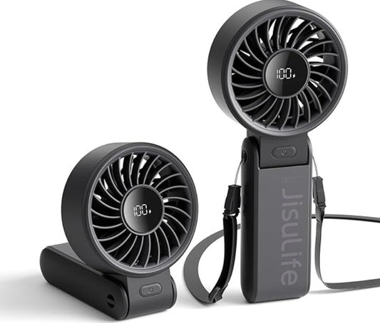 Life 7 Foldable Handheld Fan with Digital Display