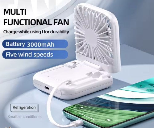 TGF-HF30U Portable Handhelf Fan with Powerbank and Semiconductor Cooling Plate