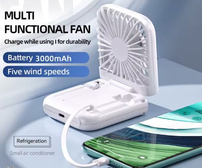 TGF-HF30U Portable Handhelf Fan with Powerbank and Semiconductor Cooling Plate