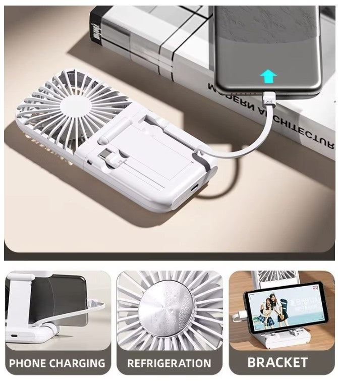 TGF-HF30U Portable Handhelf Fan with Powerbank and Semiconductor Cooling Plate