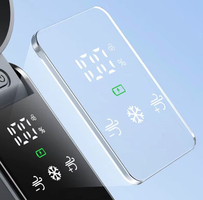 TGF- A5S12 -- Foldable Handheld Portable Fan with Digital display and Semiconductor Refrigeration plate