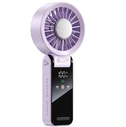 TGF- A5S12 -- Foldable Handheld Portable Fan with Digital display and Semiconductor Refrigeration plate