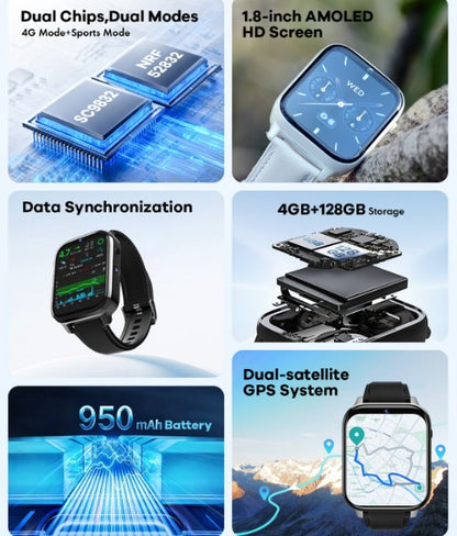 Z10  4G LTE - Unibody Ceramic Smartwatch