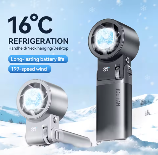 TGF- MB5 - Portable Handheld Fam with Semiconducting Cold Compress and flashlight