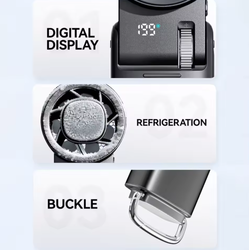 TGF- MB5 - Portable Handheld Fam with Semiconducting Cold Compress and flashlight
