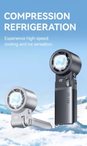 TGF- MB5 - Portable Handheld Fam with Semiconducting Cold Compress and flashlight