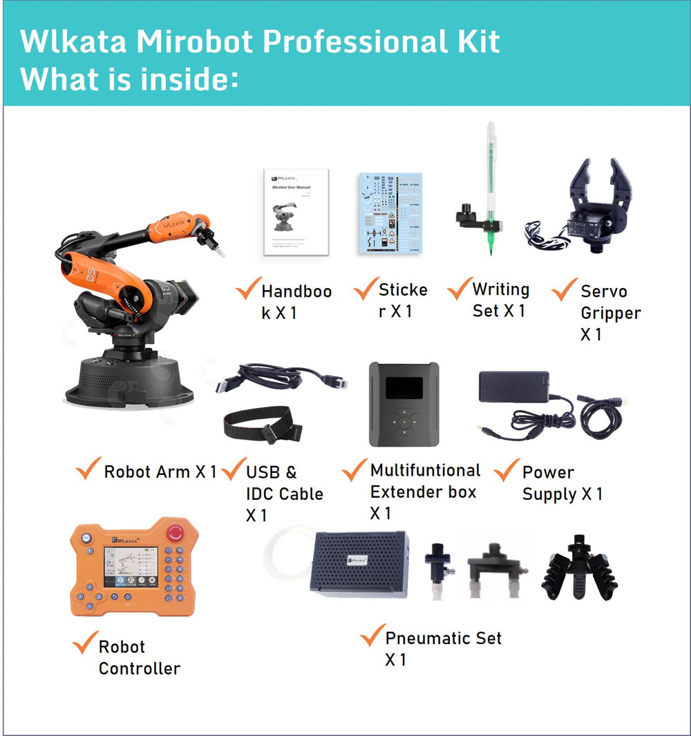 WLKATA -Mirobot - 6 Axis Mini industrial Robotic Arm. - (Educational)