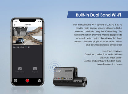 Viofo  A139 - 3 Channel Dash camera  with Wifi and GPS Logger