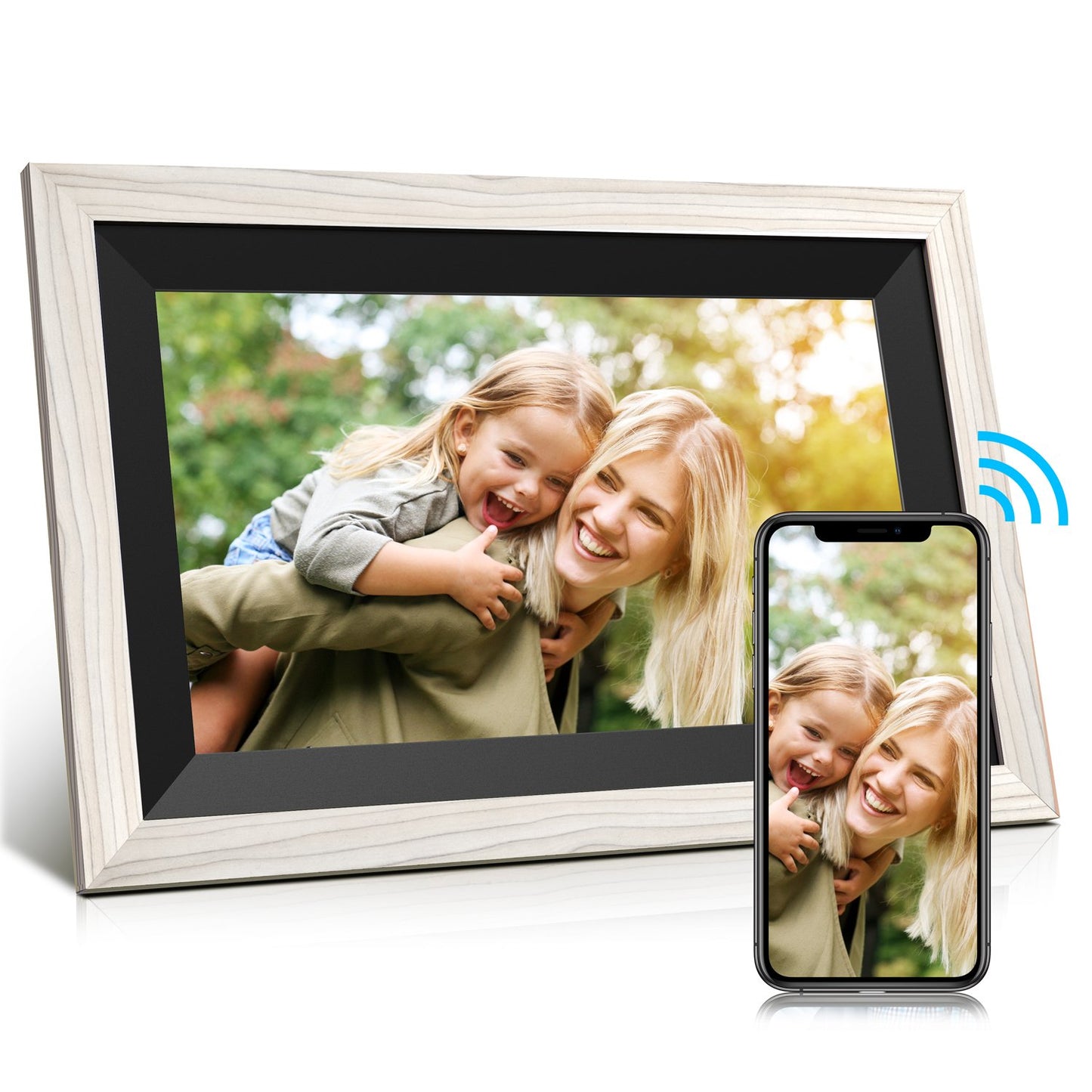 Jeemak F20A Digital Picture Frame -  WiFi, HD and touch screen - 10.1 Inch
