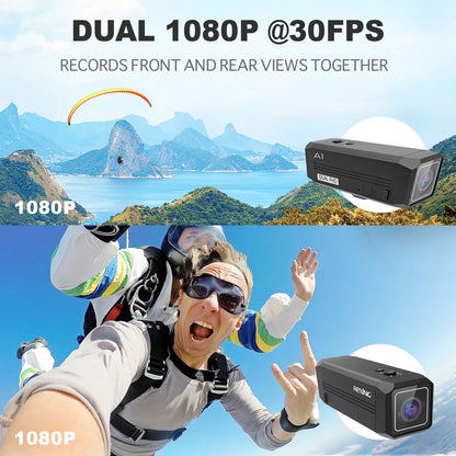 Rexing A1 - Two Way Action Camera - 1080P with WiFi