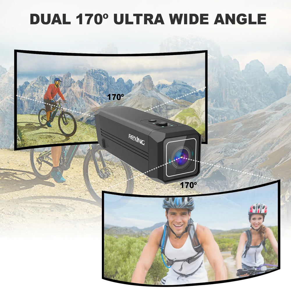 Rexing A1 - Two Way Action Camera - 1080P with WiFi