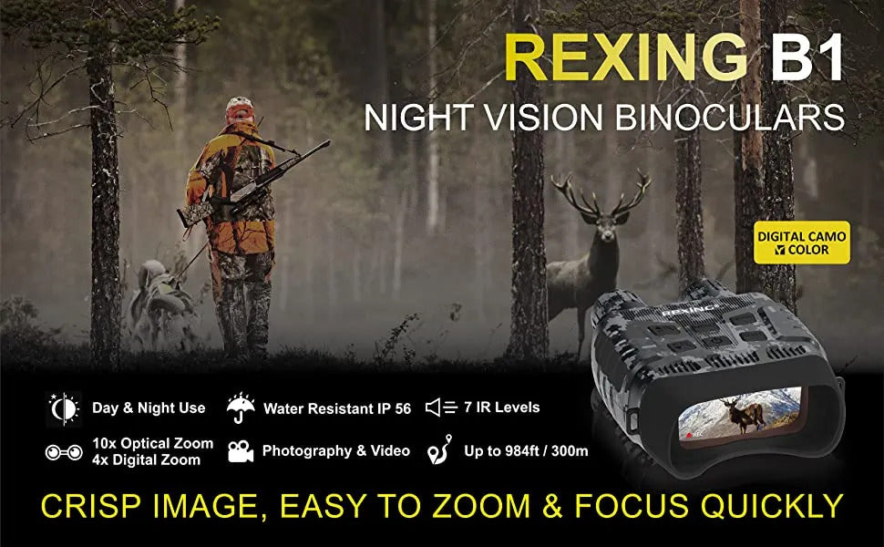 Rexing B1 --- Binocular - Night Vision Goggles (Digial Camo color)