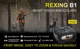 Rexing B1 --- Binocular - Night Vision Goggles (Digial Camo color)