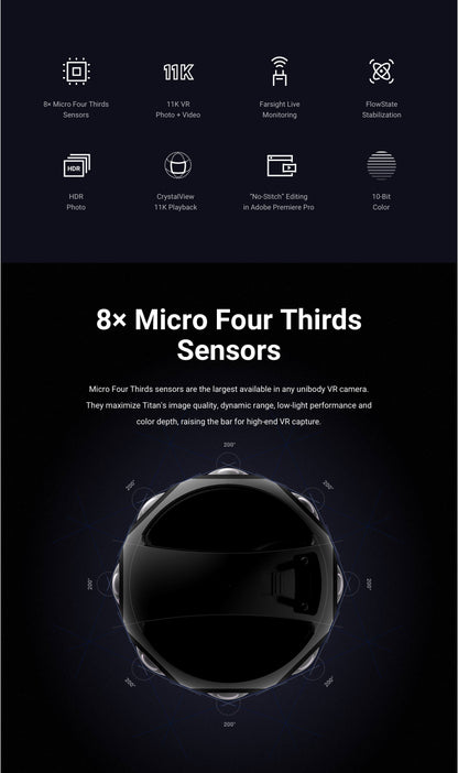 Insta360 --- Titan VR Professional Camera  ---  Memory Card bundle Options