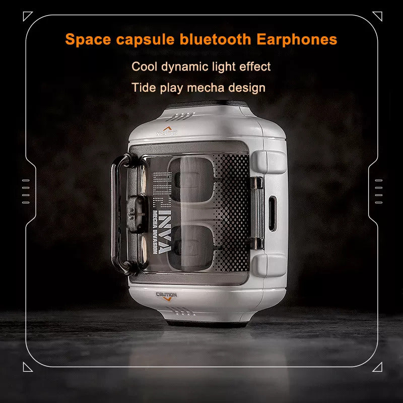 TGE-LYZ-20 - Space capsule design - Bluetooth Earbuds - (bluetooth 5.3) with wireless charging dock