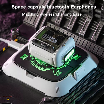 TGE-LYZ-20 - Space capsule design - Bluetooth Earbuds - (bluetooth 5.3) with wireless charging dock