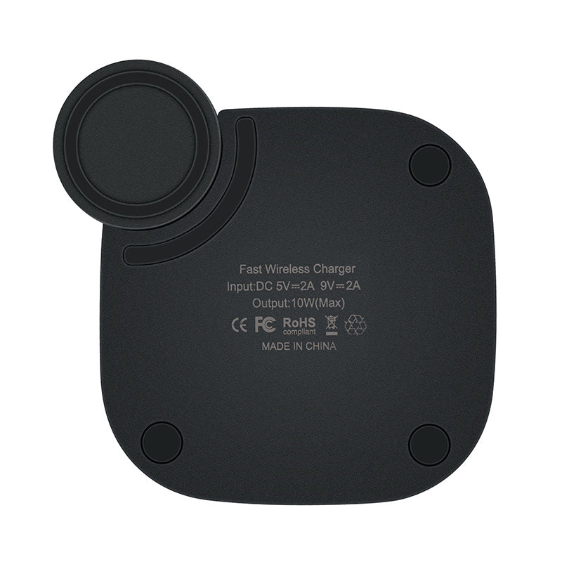 TG-WXC5 ---- Wireless Charging Pad with Leather padding and detachable Smart Watch Charging Spot