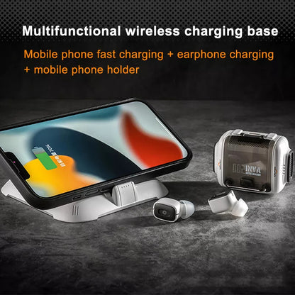 TGE-LYZ-20 - Space capsule design - Bluetooth Earbuds - (bluetooth 5.3) with wireless charging dock