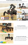 Hiwonder - SpiderPI Pro - Robot with robotic arm (AI Vision and HD Camera)