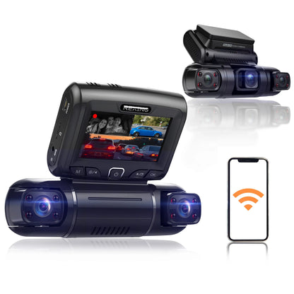 Rexing S3 - 3 Channel Dash Camera with Wifi and GPS logger