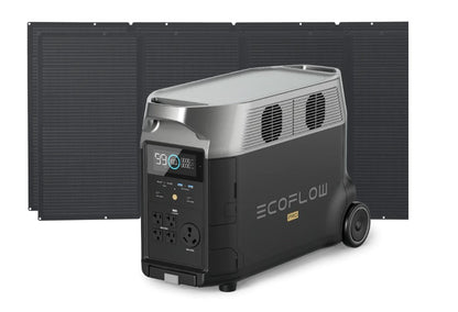 EcoFlow  - Delta Pro Portable Power Station (Total AC output 3600W) + 400w Solar Panel (Solar Generator Setup)