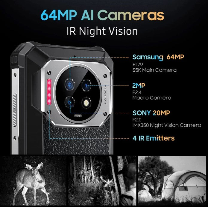 Oukitel - WP19 Dual 4G  Rugged Smart phone with Night Vision Camera