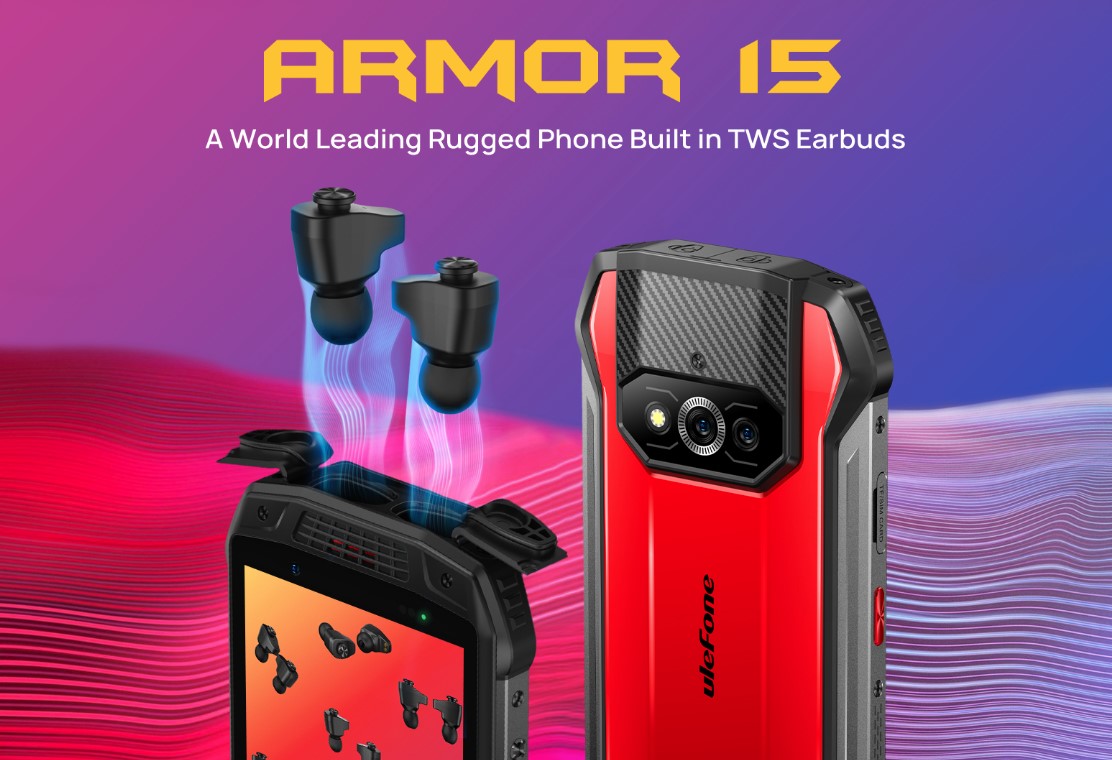 Ulefone Armor 15 -4G Rugged Smartphone with build-in TWS Earbuds