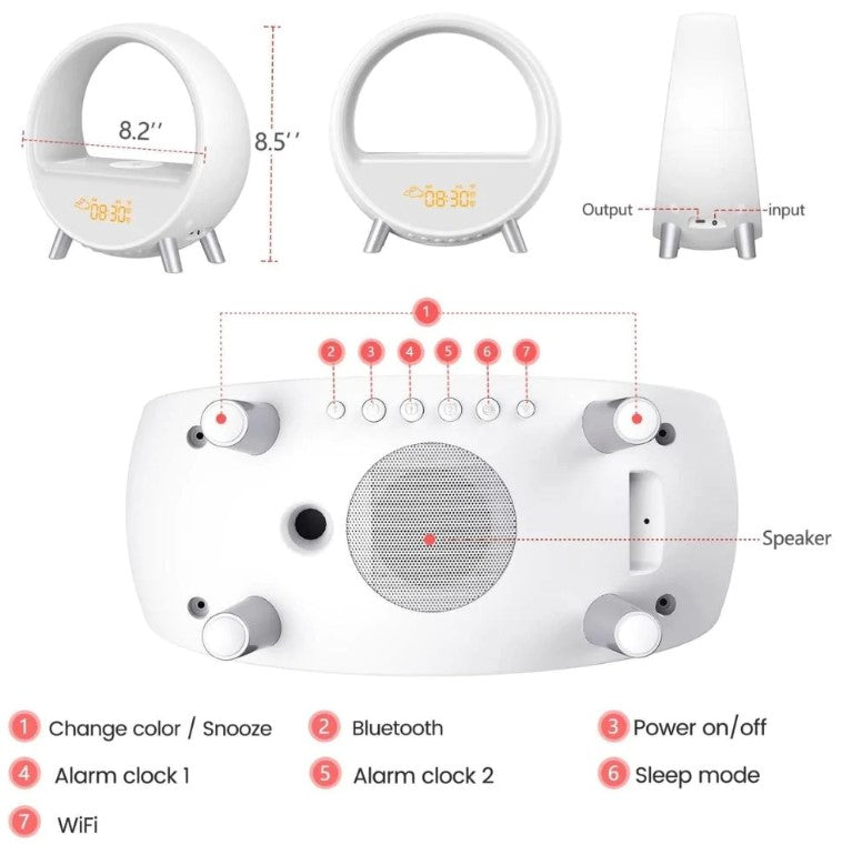 Dekala Arches --Smart 6-in-1 Table Clock Unit